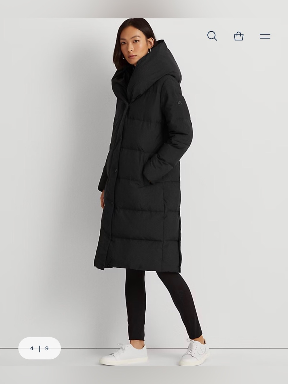 Ralph Lauren Oversize-Collar Down Coat